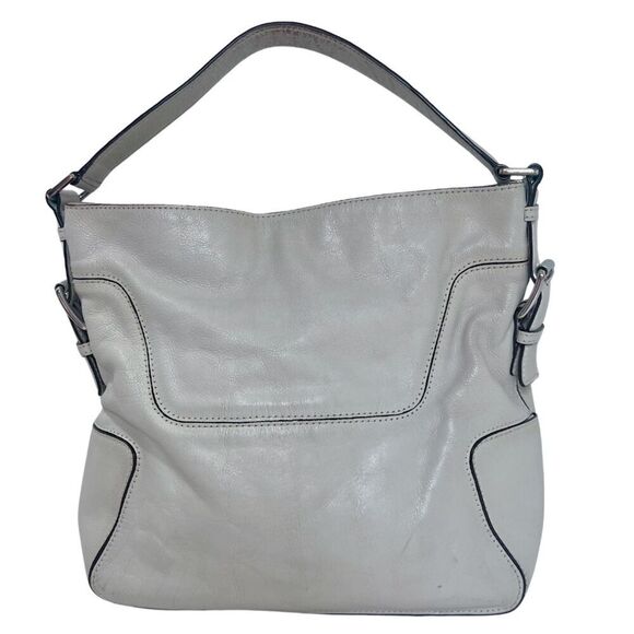 Michael Kors Handbags - Michael Kors Brookville Cream Hobo Bag Leather Shoulder Bag Purse